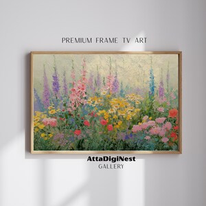 Frame TV Art – Spring Wildflowers Floral Digital Painting, Botanical Decor for Samsung Frame, Colorful Instant Download
