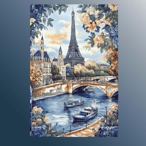 Paris Eiffel Tower Canvas Wall Art