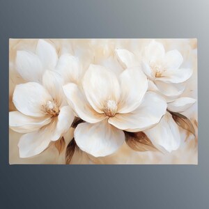 Crèmebloesem bloemen canvas muurkunst