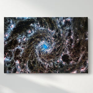 Nasa James Webb Phantom Galaxy Leinwand Wandkunst, Weltraum und Sterne Leinwand Druck, NASA JWST Leinwand Gemälde, fertig zum Aufhängen