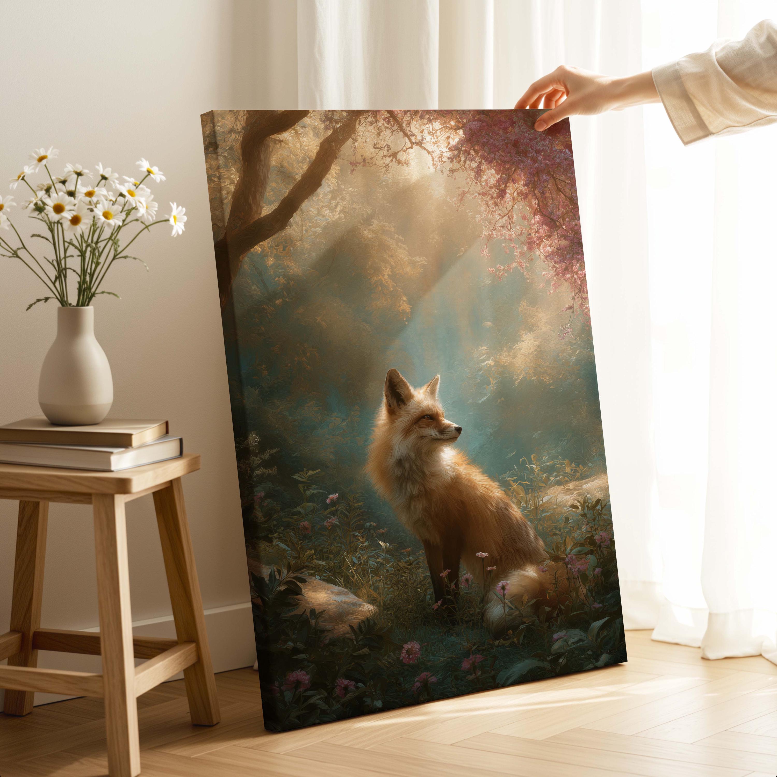 幻想的なレッドフォックスのキャンバスプリント - 魅惑の森の動物の 