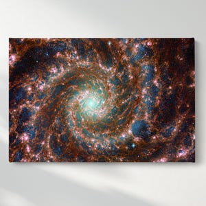 NASA Phantom Galaxy Hubble Canvas Canvas Wall Art, Space and Stars Canvas Print, NASA JWST Canvas Painting, Ready to Hang