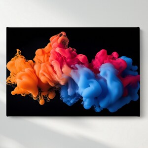 Abstract Splash Canvas Canvas Wall Art, Paint Splash Canvas Print, Colorful Wall Poster, Modern Home Decor, Ready to Hang