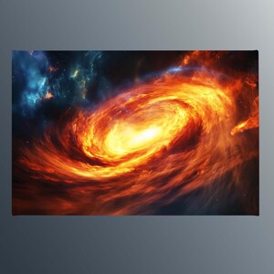 Fiery Galaxy Canvas Wall Art