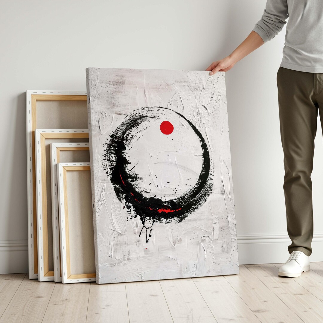 Zen Circle Canvas Wall Art : Minimalist Room Decor - Etsy Singapore