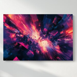 Abstract Space Canvas Canvas Wall Art, Colorful Milky Way Canvas Print, Galaxy Wall Poster, Modern Home Decor, Ready to Hang