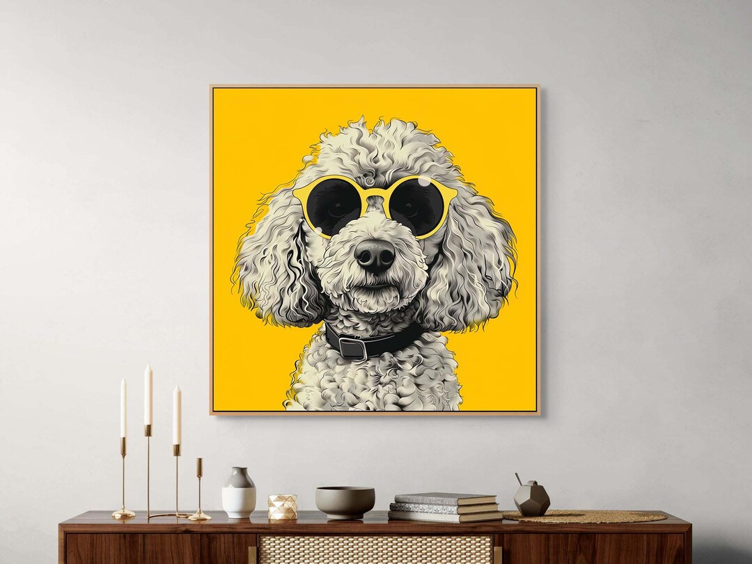 Poodle Dog Canvas Wall Art : Fun Pop Print for Modern Pet Lover Home ...