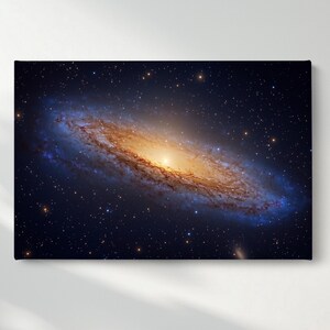Andromeda Galaxie Wandkunst, Raum Leinwanddruck, fertig zum Aufhängen