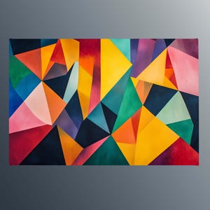 Colorful Geometric Pattern Canvas Wall Art