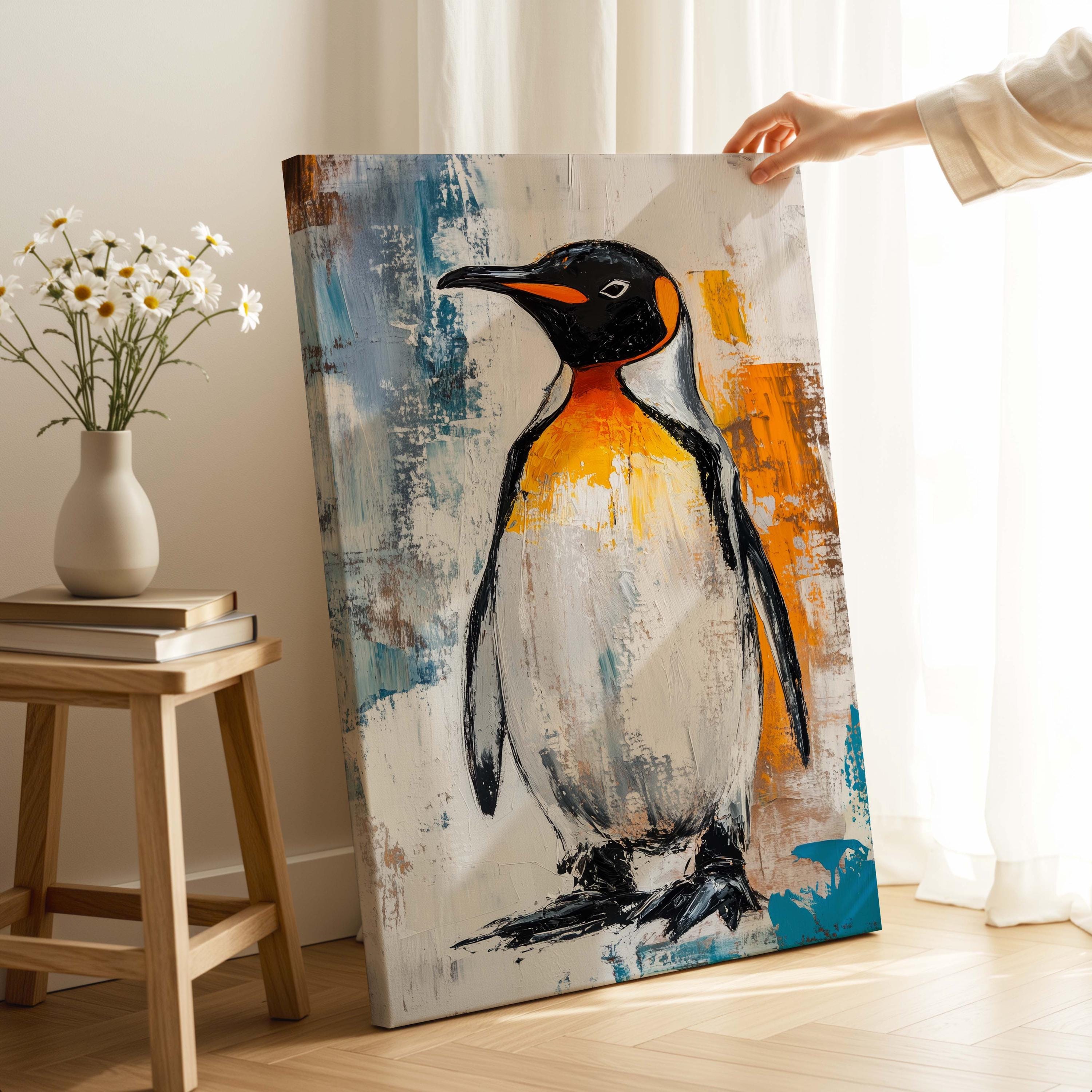 Emperor Penguin Canvas Wall Art : Arctic Wildlife Print - Etsy