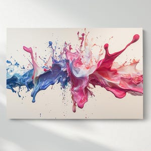 Abstract Splash Canvas Canvas Wall Art, Paint Splash Canvas Print, Colorful Wall Poster, Modern Home Decor, Ready to Hang