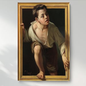 Escaping Criticism Canvas Canvas Wall Art, Pere Borrell del Caso Canvas Painting, Famous Canvas Print, Gift for Art Lover