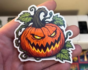 Classic Laughing Jack 2026 | 3 Inch Laminated Jack-o'-Lantern Sticker | Freaky Pumpkins #6