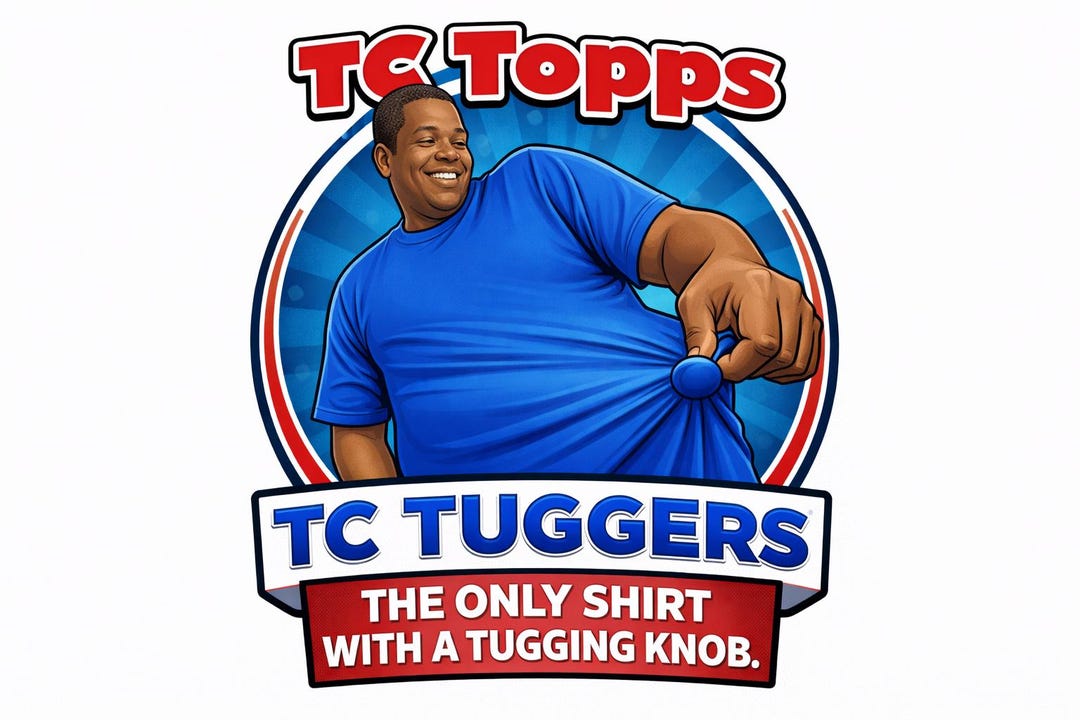 TC Tuggers Logo Sticker – Parody Shirt Brand Decal – Funny Sketch ...