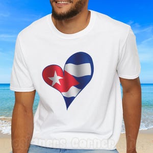 Cuba in my Heart T-Shirt, Cuba Shirt, Cuban Gift, Cuban Flag Shirt, Cubano Shirt, Cuban Flag shirt, Mother's Day Gift, Father's Day Gift