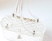1950s Clear Lucite Box Purse
