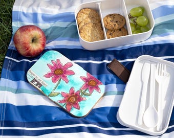 Whispers to my Heart | Floral Bento Lunch Box, Eco-Friendly Meal Container, Custom Food Storage, Perfect for Work or School