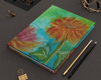 Bright Blooms | Vibrant Blooms, Floral Hardcover Journal, Inspirational Gift, Art Journal, Nature Sketchbook, Creative Writing