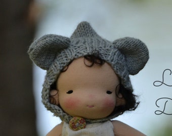 Knit Teddy Ear Bonnet