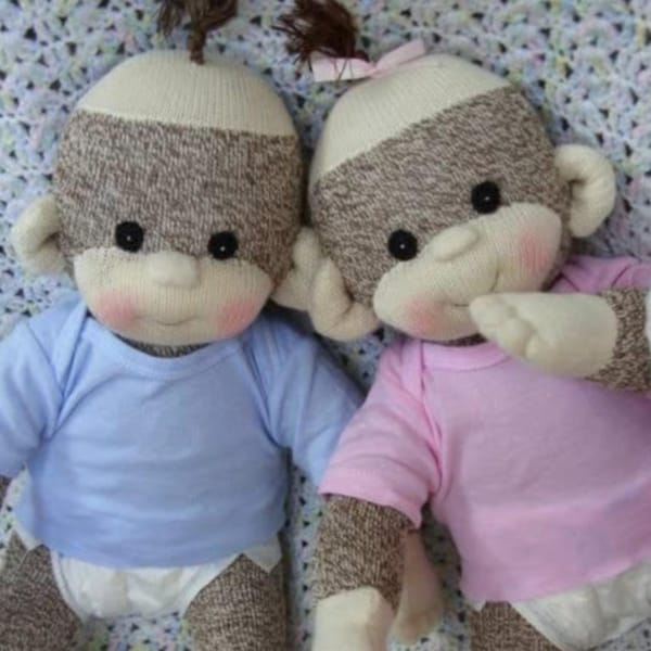 PATRON PDF Singe pour chaussettes pour bébé