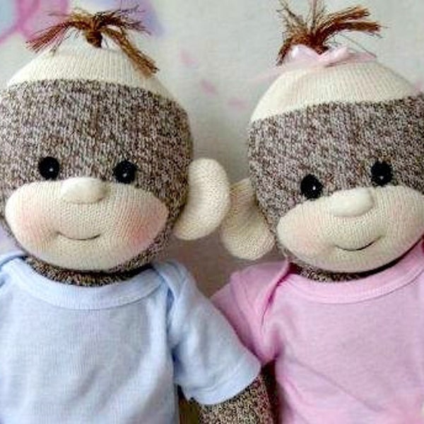 PDF PATTERN Baby Sock Monkey