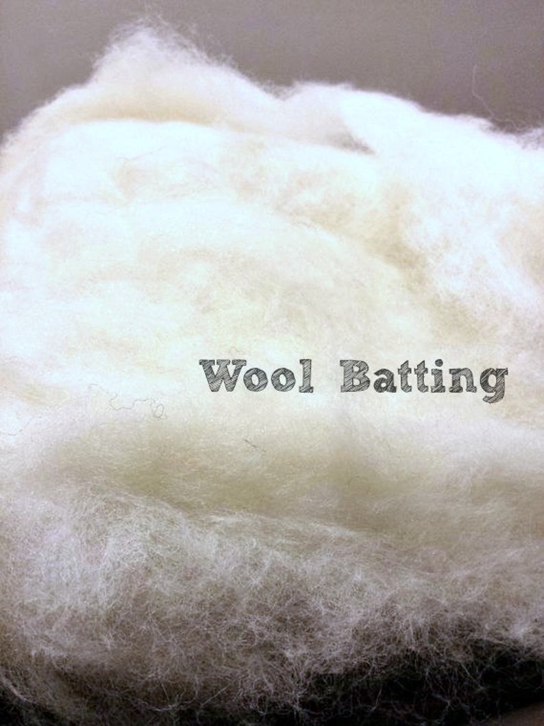 1/2 pound of wool batting stuffing image 1