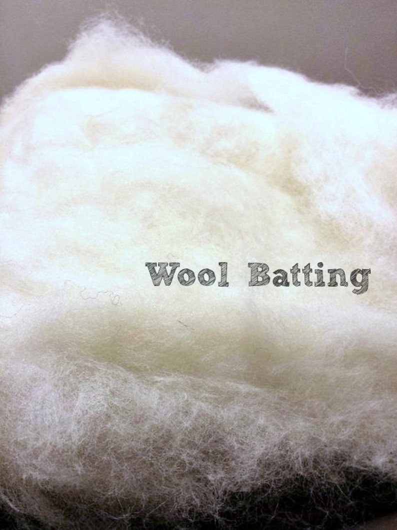 1/2 Pound of Wool Batting Stuffing Etsy