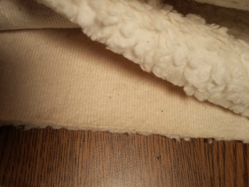 Organic cotton Teddy Fabric Sherpa Knit Long fur image 1