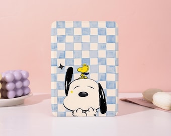 Snoopy Checkered,Kindle Paperwhite 11/12th Case,Auto Wake/Sleep Kindle Cover,Kindle 11/12th 2024 Colorsoft ,Kobo Clara Case,Bookish Gift