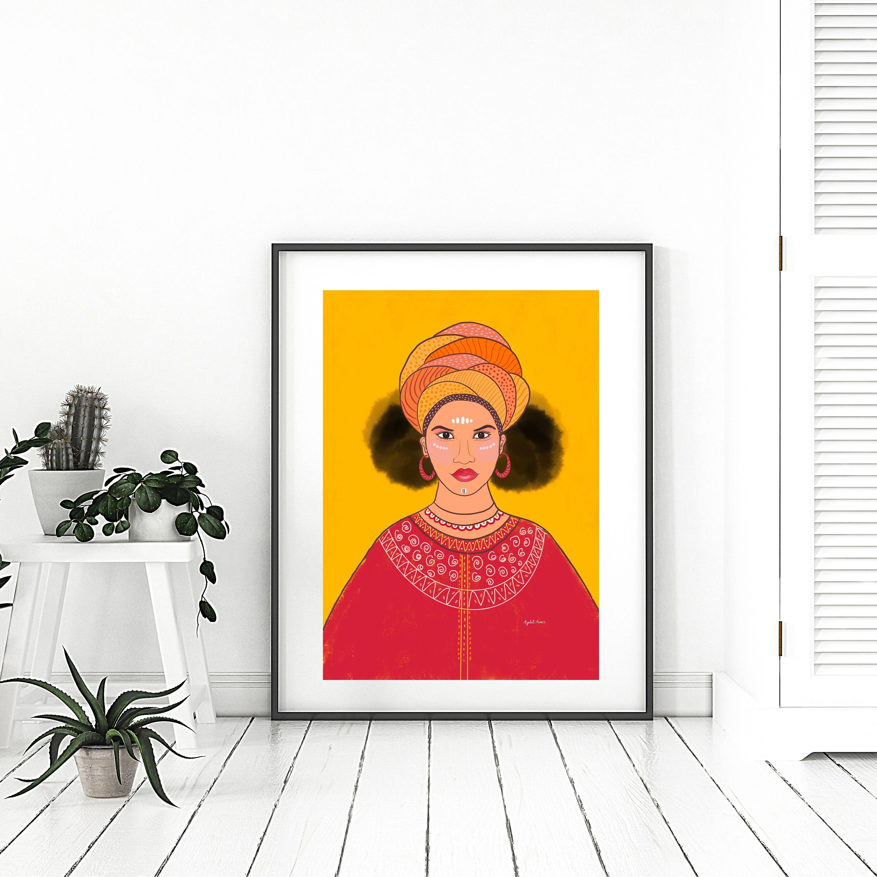 AFRICAN WOMAN PRINT, Printable Illustration, Download Print African ...