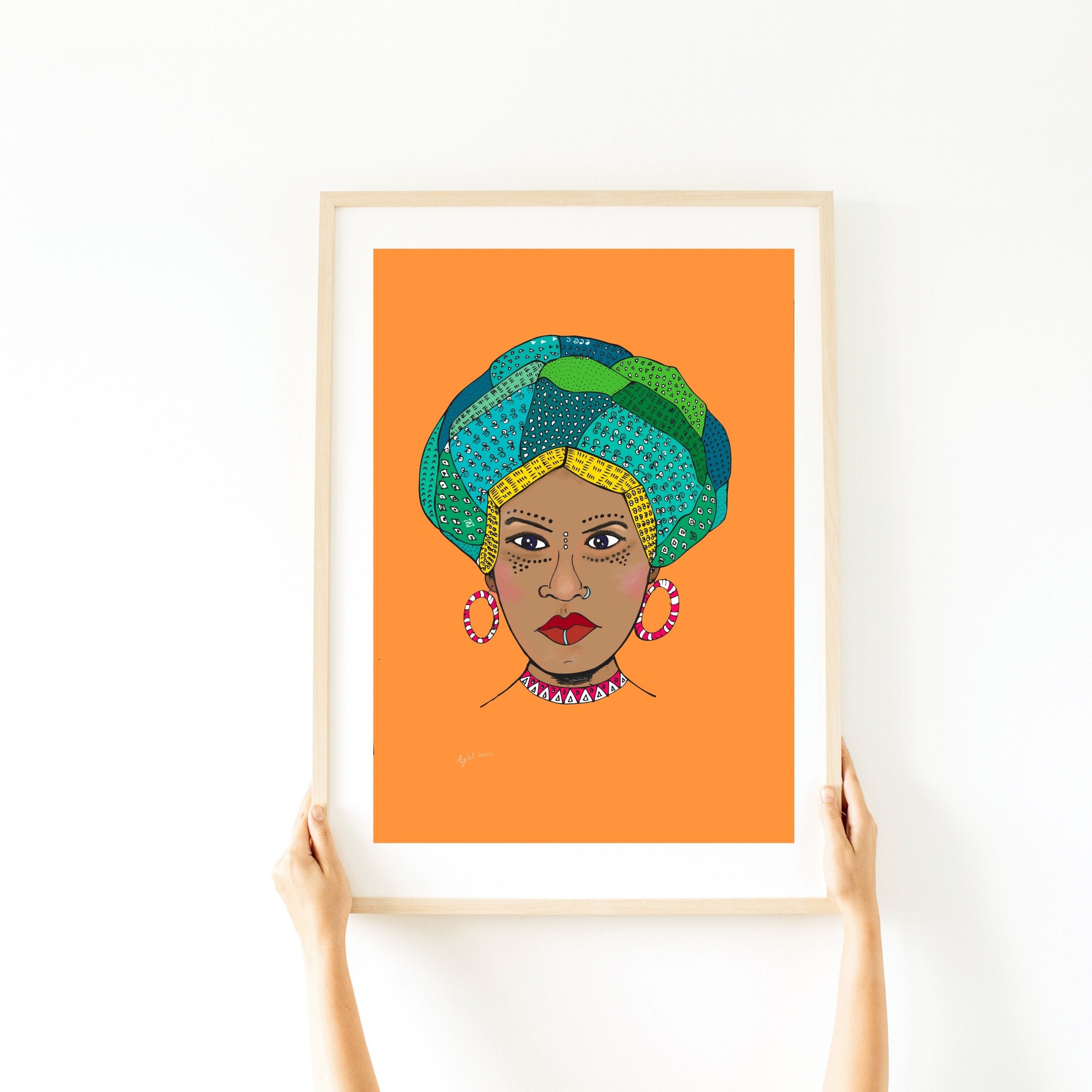 AFRICAN WOMAN PRINT Printable Art Illustration Black Woman - Etsy