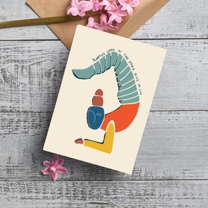 Mother&#39;s day Card | YOGA illustrated card, Instant Downloadable Card illustrated by Ayelita