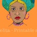 AFRICAN WOMAN PRINT Printable Art Illustration Black Woman - Etsy