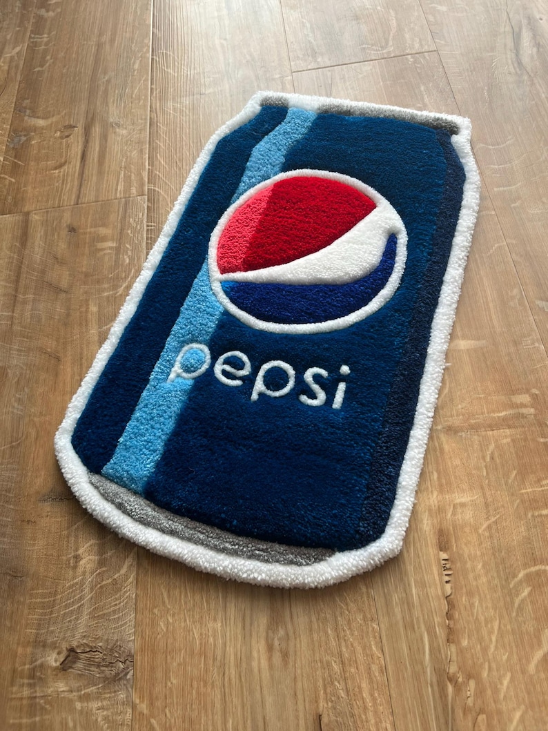 Pepsi Soda Can Tufted Rug | Handmade Custom Tufted Rug - Etsy