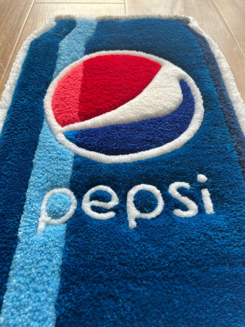 Pepsi Soda Can Tufted Rug | Handmade Custom Tufted Rug - Etsy