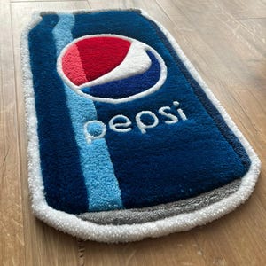 Pepsi Soda Can Tufted Rug | Handmade Custom Tufted Rug - Etsy