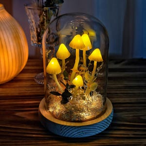 Magic Mushroom Lamp | Handmade Nightlight | Summer Decor | Bedside Lamp | Plant Lover&#39;s Gift