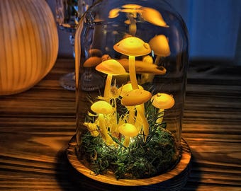 Ręcznie robiona lampa w kształcie grzyba | Whimsigoth Decor | Wystrój sypialni | Art Deco Damp | Cottagecore