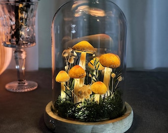 Ręcznie robiona lampa w kształcie grzyba | Whimsigoth Decor | Wystrój sypialni | Art Deco Damp | Cottagecore