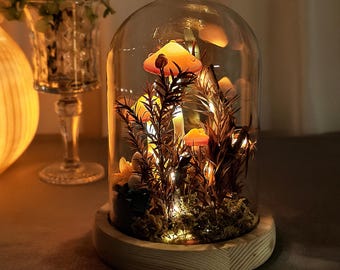 Lampa Bush Handmade Mushroom | Whimsigoth Decor | Wystrój sypialni | Lampa Art Deco | Cottagecore