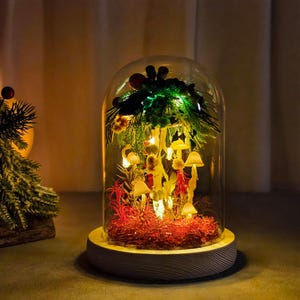 Enchanted Forest Lamp | Cozy Cottagecore Mushroom Night Light | Whimsigoth Decor | Bedroom Decor | Fairy Tale