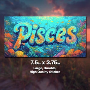 Pegatina de alta calidad del zodiaco Piscis, constelación, decoración para coche, regalo astrológico, calcomanía de parachoques con signo de agua, única para mejores amigas y amigas hippies.