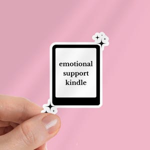 Emotionale Unterstützung Kindle Aufkleber | Buchliebhaber Aufkleber | Bücherwurm Aufkleber, Bücherei, Laptop Aufkleber, Leseratte, E-Reader