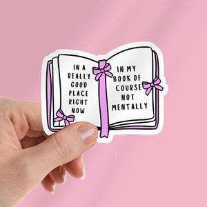 Op een echt goede plek nu Kindle-sticker, angststicker, sticker boekenliefhebber, laptopsticker, cadeaus voor lezers, grappige Kindle-sticker