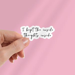 I Kept The Inside Thoughts Inside Kindle-sticker vierde vleugel, sticker fantasiedraak, sticker Onyx Storm, sticker laptop, vuile e-reader