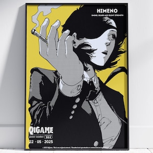 Himeno Poster, Chainsaw Man Manga Wall Art, Colorful Room Decor, Custom Character Gift for the Holidays, Otaku Gift, Chainsaw man Poster
