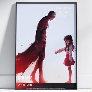 Fate Stay Night Poster, Japan Anime Poster, Poster Print, Canvas Art Poster Wall Art Picture Print Modern Family bedroom Decor Poster