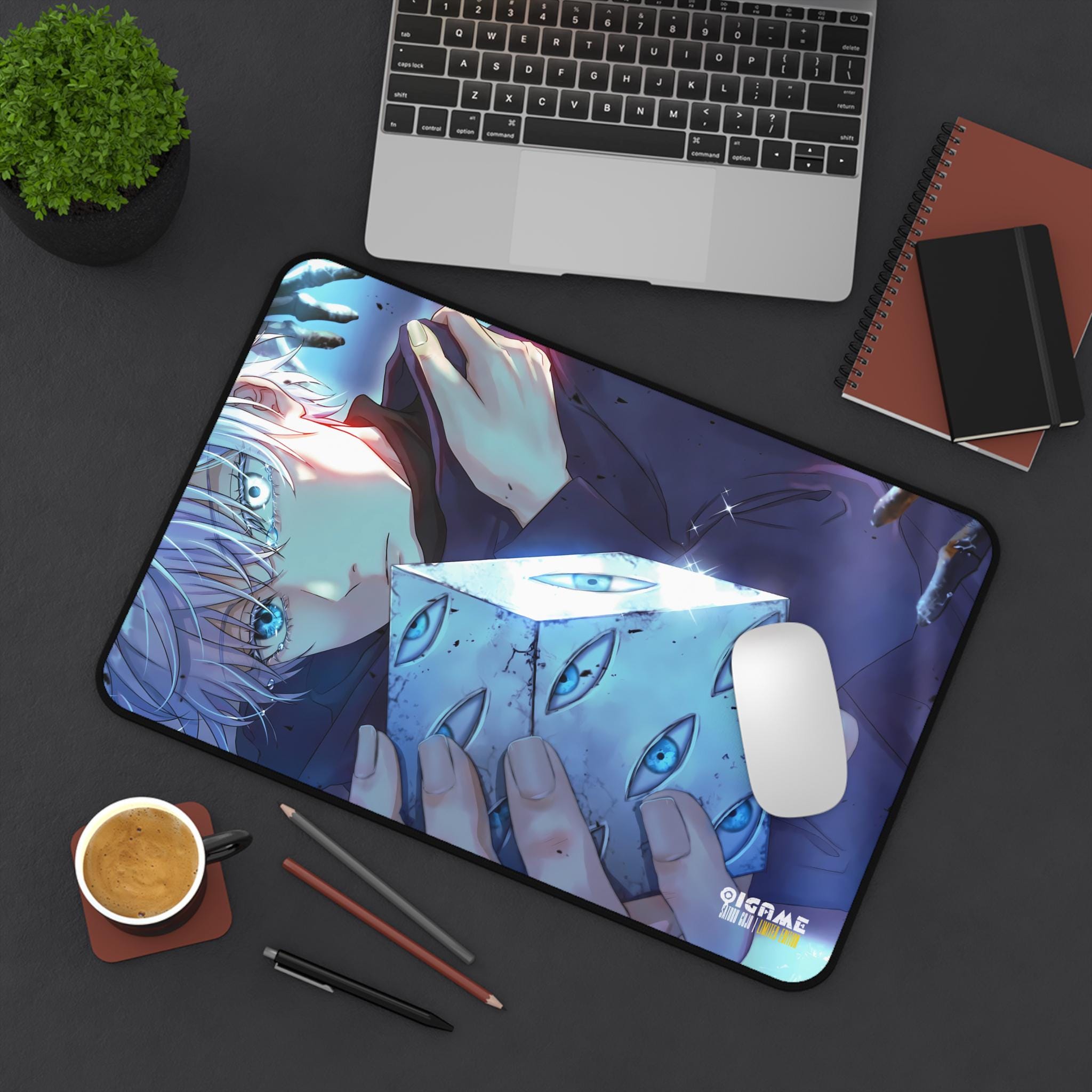 Gojo Mouse Computer Thing Gojo Satoru Desk Mat, Jujutsu Kaisen Anime Gaming Mat, Mouse Pad, Table ...