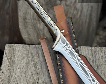Spada Thranduil in acciaio fatta a mano: replica della lama fantasy del re degli elfi, regalo per lui, regali di Natale