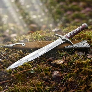 Spada Master Sword di Legend of Zelda realizzata a mano - Impugnatura nera, spada fantasy da collezione Short Sword